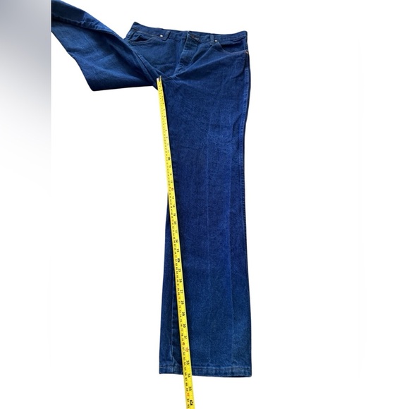 Wrangler Jeans Mens 36X34 Blue Denim 936PWD Cowboy Cut Slim Fit Rodeo - Picture 6 of 6